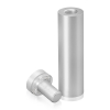 3/4'' Diameter X 2-1/2'' Barrel Length, Aluminum Flat Head Standoffs, Clear Anodized Finish Easy Fasten Standoff (For Inside / Outside use) Tamper Proof Standoff [Required Material Hole Size: 7/16'']