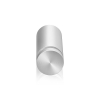 7/8'' Diameter X 1-3/4'' Barrel Length, Aluminum Flat Head Standoffs, Clear Anodized Finish Easy Fasten Standoff (For Inside / Outside use) Tamper Proof Standoff [Required Material Hole Size: 7/16'']