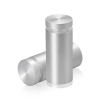 7/8'' Diameter X 1-3/4'' Barrel Length, Aluminum Flat Head Standoffs, Clear Anodized Finish Easy Fasten Standoff (For Inside / Outside use) Tamper Proof Standoff [Required Material Hole Size: 7/16'']