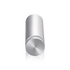 7/8'' Diameter X 2-1/2'' Barrel Length, Aluminum Flat Head Standoffs, Clear Anodized Finish Easy Fasten Standoff (For Inside / Outside use) Tamper Proof Standoff [Required Material Hole Size: 7/16'']