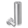 7/8'' Diameter X 2-1/2'' Barrel Length, Aluminum Flat Head Standoffs, Clear Anodized Finish Easy Fasten Standoff (For Inside / Outside use) Tamper Proof Standoff [Required Material Hole Size: 7/16'']