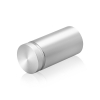 1'' Diameter X 1-3/4'' Barrel Length, Aluminum Flat Head Standoffs, Clear Anodized Finish Easy Fasten Standoff (For Inside / Outside use) Tamper Proof Standoff [Required Material Hole Size: 7/16'']