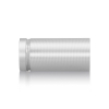 1'' Diameter X 1-3/4'' Barrel Length, Aluminum Flat Head Standoffs, Clear Anodized Finish Easy Fasten Standoff (For Inside / Outside use) Tamper Proof Standoff [Required Material Hole Size: 7/16'']