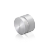 1-1/4'' Diameter X 1/2'' Barrel Length, Aluminum Flat Head Standoffs, Clear Anodized Finish Easy Fasten Standoff (For Inside / Outside use) Tamper Proof Standoff [Required Material Hole Size: 7/16'']