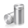 1-1/4'' Diameter X 1-3/4'' Barrel Length, Aluminum Flat Head Standoffs, Clear Anodized Finish Easy Fasten Standoff (For Inside / Outside use) Tamper Proof Standoff [Required Material Hole Size: 7/16'']