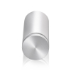 1-1/4'' Diameter X 2-1/2'' Barrel Length, Aluminum Flat Head Standoffs, Clear Anodized Finish Easy Fasten Standoff (For Inside / Outside use) Tamper Proof Standoff [Required Material Hole Size: 7/16'']