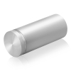 1-1/4'' Diameter X 2-1/2'' Barrel Length, Aluminum Flat Head Standoffs, Clear Anodized Finish Easy Fasten Standoff (For Inside / Outside use) Tamper Proof Standoff [Required Material Hole Size: 7/16'']