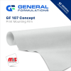 31'' x 50 Yard Roll - General Formulations 107 1.5 Mil Opaque White Polypropylene 1 Year High Tack Double Sided Permanent Adhesive