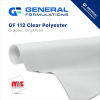 38'' x 50 Yard Roll - General Formulations 112 0.5 Mil Clear Polyester High-Tack Double Sided Adhesive (Self-Wound)