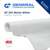 30'' x 50 Yard Roll - General Formulations 201 3.4 Mil Matte White Printable 5 Year Vinyl w/ Permanent Adhesive