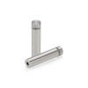 1/2'' Diameter X 1-3/4'' Barrel Length, Hollow Stainless Steel Brushed Finish. Easy Fasten Standoff (For Inside Use Only) [Required Material Hole Size: 3/8'']