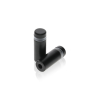 1/2'' Diameter X 1'' Barrel Length, Hollow Stainless Steel Matte Black Finish. Easy Fasten Standoff (For Inside Use Only) [Required Material Hole Size: 3/8'']