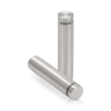 5/8'' Diameter X 2-1/2'' Barrel Length, Hollow Stainless Steel Brushed Finish. Easy Fasten Standoff (For Inside Use Only) [Required Material Hole Size: 7/16'']