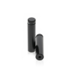 5/8'' Diameter X 2-1/2'' Barrel Length, Hollow Stainless Steel Matte Black Finish. Easy Fasten Standoff (For Inside Use Only) [Required Material Hole Size: 7/16'']