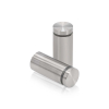 7/8'' Diameter X 1-3/4'' Barrel Length, Hollow Stainless Steel Brushed Finish. Easy Fasten Standoff (For Inside Use Only) [Required Material Hole Size: 7/16'']