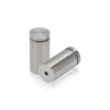 1'' Diameter X 1-3/4'' Barrel Length, Hollow Stainless Steel Brushed Finish. Easy Fasten Standoff (For Inside Use Only) [Required Material Hole Size: 7/16'']