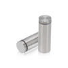 1'' Diameter X 2-1/2'' Barrel Length, Hollow Stainless Steel Brushed Finish. Easy Fasten Standoff (For Inside Use Only) [Required Material Hole Size: 7/16'']