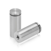 1-1/4'' Diameter X 2-1/2'' Barrel Length, Hollow Stainless Steel Brushed Finish. Easy Fasten Standoff (For Inside Use Only) [Required Material Hole Size: 7/16'']