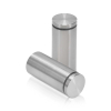 1-1/4'' Diameter X 2-1/2'' Barrel Length, Hollow Stainless Steel Brushed Finish. Easy Fasten Standoff (For Inside Use Only) [Required Material Hole Size: 7/16'']