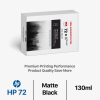 HP 72 DYE 130ml Remanufactured Matte Black Ink Cartridge for Designjet T1100/T1120/T1200/T1300/T2300