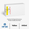 HP 80 DYE 440ml Remanufactured Yellow Ink Cartridge for DesignJet 1050/1055