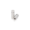(Set of 4) 1/2'' Diameter X 1'' Barrel Length, (304) Stainless Steel Polished Finish. Standoff with (4) 2208Z Screw and (4) LANC1 Anchor for concrete or drywall (For Inside / Outside use) Secure Standoff [Required Material Hole Size: 3/8'']