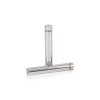 1/2'' Diameter X 2-1/2'' Barrel Length, (304) Stainless Steel Polished Finish. Easy Fasten Standoff (For Inside / Outside use) Tamper Proof Standoff [Required Material Hole Size: 3/8'']