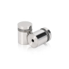 7/8'' Diameter X 3/4'' Barrel Length, (304) Stainless Steel Polished Finish. Easy Fasten Standoff (For Inside / Outside use) Tamper Proof Standoff [Required Material Hole Size: 7/16'']