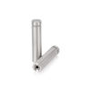 5/8'' Diameter X 2-1/2'' Barrel Length, (304) Stainless Steel Brushed Finish. Easy Fasten Standoff (For Inside / Outside use) Tamper Proof Standoff [Required Material Hole Size: 7/16'']
