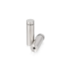 (Set of 4) 5/8'' Dia. X 1-3/4'' Barrel Length, (316 Marine Grade) Stainless Steel Brushed Finish. Easy Fasten Standoff with (4) 2216Z Screws and (4) LANC1 Anchors for concrete/drywall and (1) M4 Allen Key (For  In/Out use) [Req. Mat. Hole Size: 7/16'']