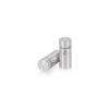 1/2'' Diameter X 3/4'' Barrel Length, (304) Stainless Steel Brushed Finish. Easy Fasten Standoff (For Inside / Outside use) Tamper Proof Standoff [Required Material Hole Size: 3/8'']