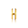 1-1/2'' Diameter Gold Anodized Aluminum, Mini Mall Front Clamp (Material Thickness Accepted: 1/4'' to 1/2'')