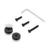 3/4'' Diameter Matte Black Anodized Aluminum, Mall Front Clamp (Material Thickness Accepted: 1/4'' to 1/2'')