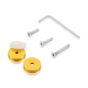 7/8'' Diameter Gold Anodized Aluminum, Mall Front Clamp (Material Thickness Accepted: 1/4'' to 1/2'')