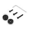 7/8'' Diameter Matte Black Anodized Aluminum, Mall Front Clamp (Material Thickness Accepted: 1/4'' to 1/2'')