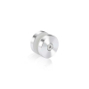 1'' Diameter Clear Shiny Anodized Aluminum, Mall Front Clamp (Material Thickness Accepted: 1/4'' to 1/2'')