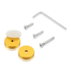1'' Diameter Gold Anodized Aluminum, Mall Front Clamp (Material Thickness Accepted: 1/4'' to 1/2'')