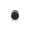 1'' Diameter Matte Black Anodized Aluminum, Mall Front Clamp (Material Thickness Accepted: 1/4'' to 1/2'')