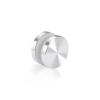 1-1/4'' Diameter Clear Shiny Anodized Aluminum, Mall Front Clamp (Material Thickness Accepted: 1/4'' to 1/2'')