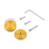 1-1/4'' Diameter Gold Anodized Aluminum, Mall Front Clamp (Material Thickness Accepted: 1/4'' to 1/2'')