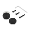 1-1/4'' Diameter Matte Black Anodized Aluminum, Mall Front Clamp (Material Thickness Accepted: 1/4'' to 1/2'')