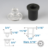 Black Extra Big Quick Snap 3/4’' X 3/4'' Adhesive Mounted Head (sold per Set 1 Body and 1 Head)