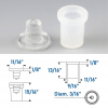 Clear Jumbo Quick Snap 3/4’' X 1'' Adhesive Mounted Head (sold per Set 1 Body and 1 Head)