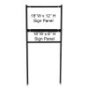 18'' Wide x 12'' Tall Black Single Rider Slide-in/Bolt-in Real Estate Sign Panel Frame (accepts up to 1/8'' thickness)