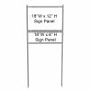 18'' Wide x 12'' Tall Gray Single Rider Slide-in/Bolt-in Real Estate Sign Panel Frame (accepts up to 1/8'' thickness)