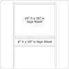 30'' Wide x 24'' Tall White Single Rider Slide-in/Bolt-in Real Estate Sign Panel Frame (accepts up to 1/8'' thickness)