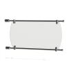Set of 2, 3/8'' Diameter Rod Projecting Sign, Aluminum Clear Anodized, 17 13/16''. Material thickness up to 5/16''