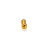 6-32 Threaded Barrels Diameter: 1/4'', Length: 3/4'', Gold Anodized Aluminum [Required Material Hole Size: 11/64'' ]