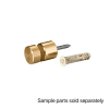 10-24 Threaded Barrels Diameter: 3/8'', Length: 1/2'', Champagne Anodized Aluminum [Required Material Hole Size: 7/32'' ]