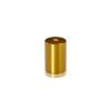 1/4-20 Threaded Barrels Diameter: 1'', Length: 1 1/2'', Gold Anodized [Required Material Hole Size: 17/64'' ]